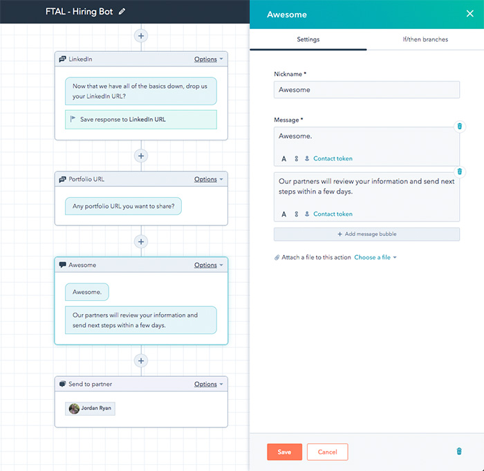 hubspot chatbot