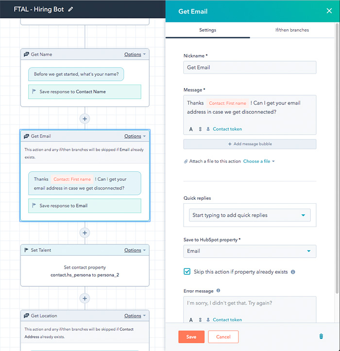 hubspot chatbot