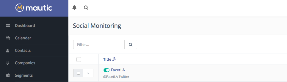 Mautic offers social media monitoring