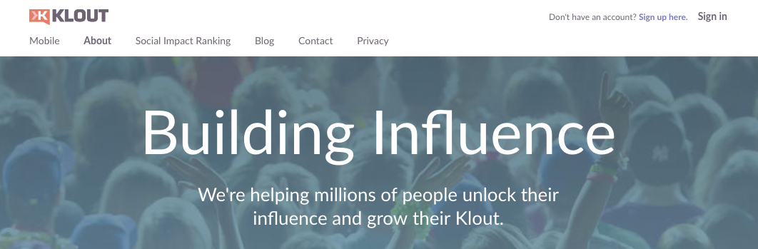 Klout Social Media Analytics