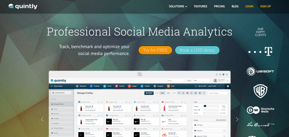 Quintly Social Media Analytics